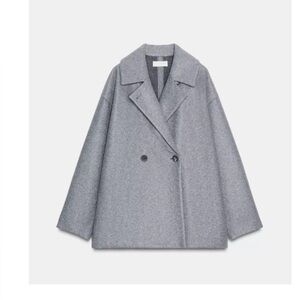 Zara Women's Classic Gray Pea Coat